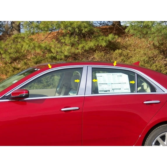 Stainless Steel Window Trim 10Pc Fits 2014-2019 Cadillac CTS WP54444 QAA