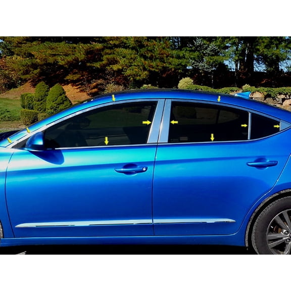 Stainless Steel Window Trim 20Pc Fits 2017-2020 Hyundai Elantra WP17341 QAA