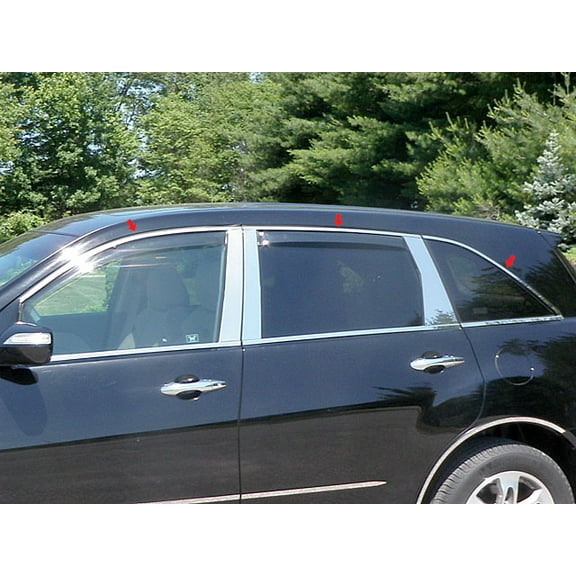 Stainless Steel Window Trim 6Pc Fits 2007-2013 Acura MDX WP27298 QAA