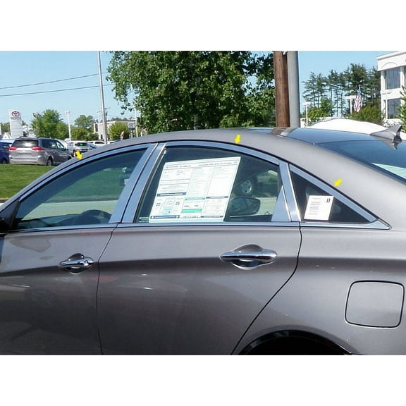 Stainless Steel Window Trim 6Pc Fits 2011-2014 Hyundai Sonata WP11361 QAA