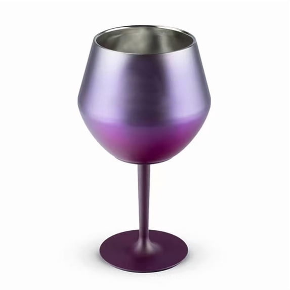 Stainless Steel Wine Glass 14oz - Insulated Tumbler with Lid No Condensation, Splash-Proof Water Bottle for Coffee Tea, Home BBQ Outdoor Travel