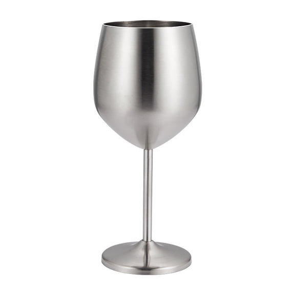 Stainless Steel Wine Glasses, 500ml Wine Goblets, Elegant Stemmed Metal Wine Glasses for Party Wedding Anniversary