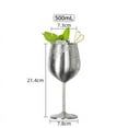 thumbnail image 1 of Stainless Steel Wine Glasses, Gaqring Insulated Shatterproof Stemless Wine Glasses, Food-Grade Thermal Double Wall Tumbler for Hot Cold Drinks Rustproof Dishwasher Safe, Silver, 1 of 1