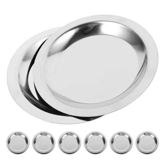 WHAMVOX Wine Bottle Coaster Stainless Steel Round Table Coasters for Drinks 8Pcs 4.5In