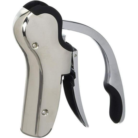 Stainless Steel Wine Opener Compact Vertical Corkscrew Wine Bottle Opener with Foil Cu
