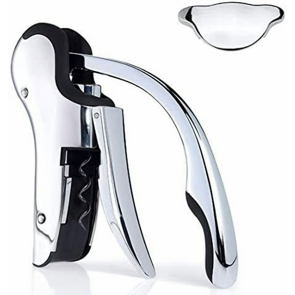 Stainless Steel Wine Opener Compact Vertical Corkscrew Wine Bottle Opener with Foil Cutter$$Home Decor, Kitchen, & Other