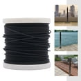 thumbnail image 1 of Stainless Steel Wire 400ft Black Wire Rope,T316 Stainless Steel Cable 1/8 inch,7x7 Strands Deck Rail Balusters Stair Porch DIY Balustrade Hanging Steel Wire Rope, 1 of 22