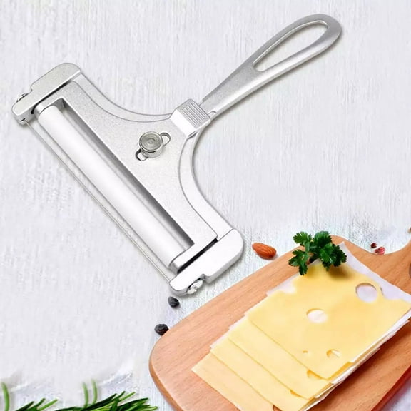 Stainless Steel Wire Cheese Slicer, Adjustable Thickness Cheese Cutter for Soft, Semi-Hard Cheeses Kitchen Cooking Tool