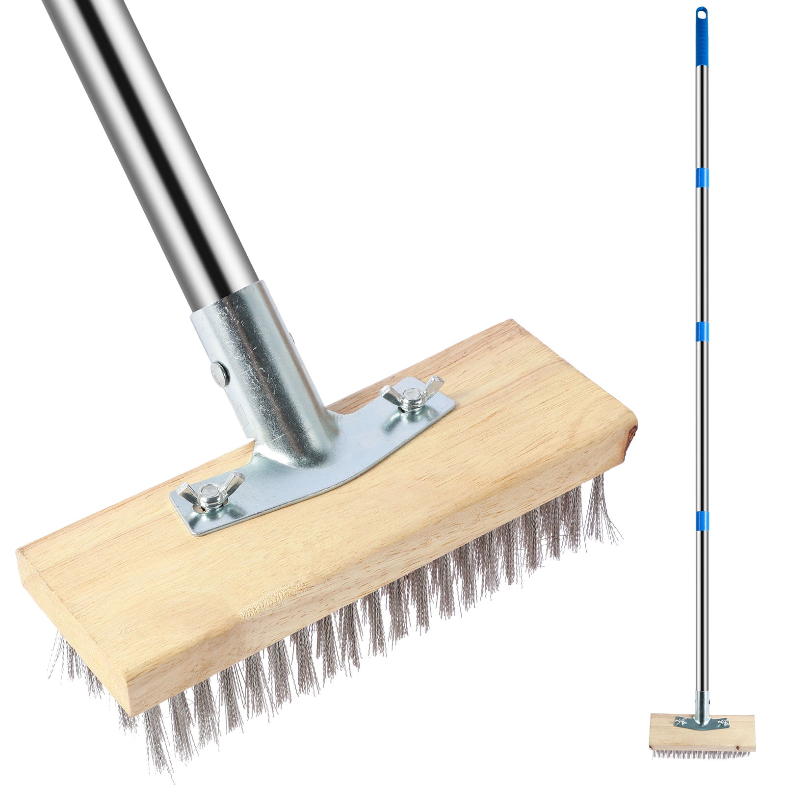 Stainless Steel Wire Floor Brush Wire Broom with 4