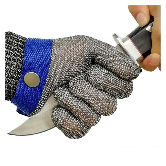 Stainless Steel Wire Gloves Anti-cut Cut-resistant Woven Safety Working Gloves Cutting Fish-killing Metal Iron Kitchen Gloves ,Durability and Dexterity