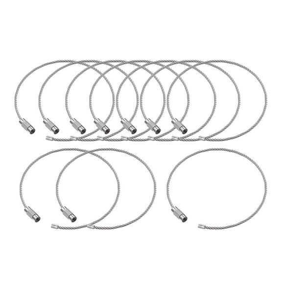 Stainless Steel Wire Keychains ,Luggage Tags Loops for Hanging Luggage Tag