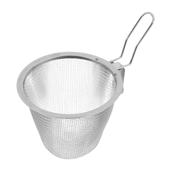 Stainless Steel Wire Mesh Hotpot Strainer Large Skimmer Spoon Kitchen Pasta Colander Basket for Frying and Rinsing Spaghetti Noodles Cooking