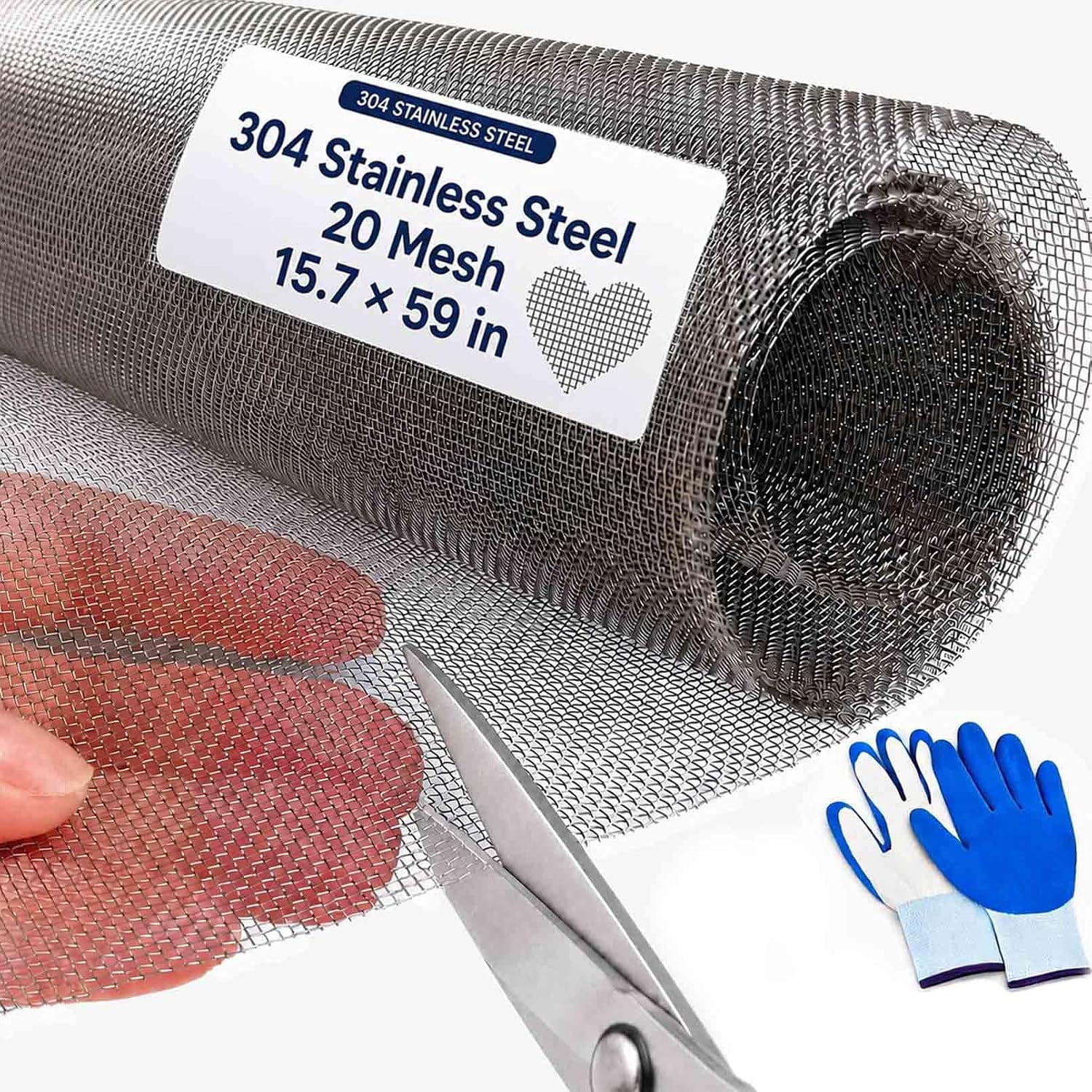 Stainless Steel Wire Mesh Screen Roll 20 Mesh Cut to Size Vent Filter ...