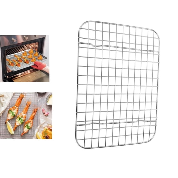 Stainless Steel Wire Rack,8.7x6.3x0.6In Durable Cooling Rack for Baking,Dishwasher Safe,Heavy Duty Rectangular Brace for Camping,Home