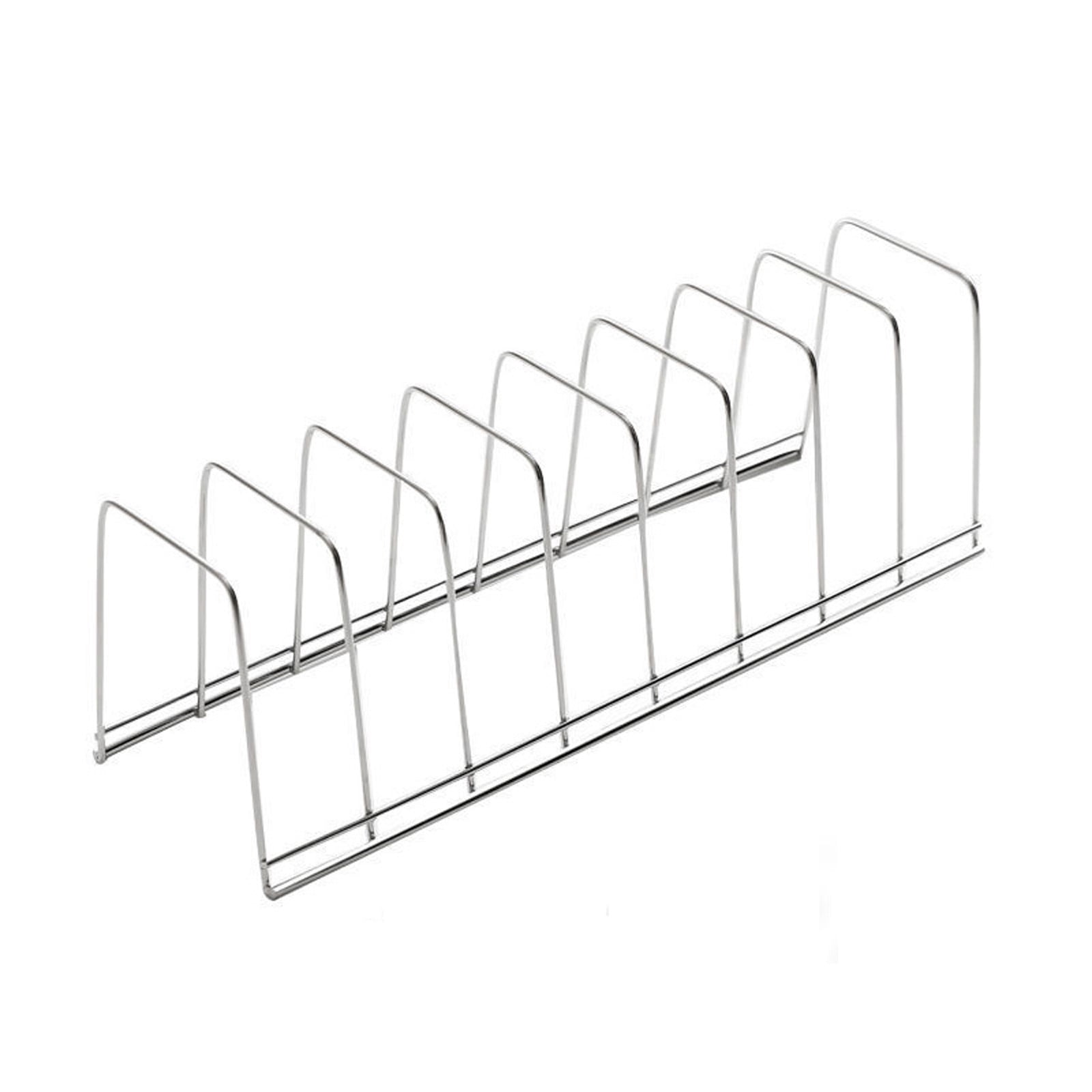 Stainless Steel Wire Rack for Kitchen Cabinet Organization and Pan Lid ...
