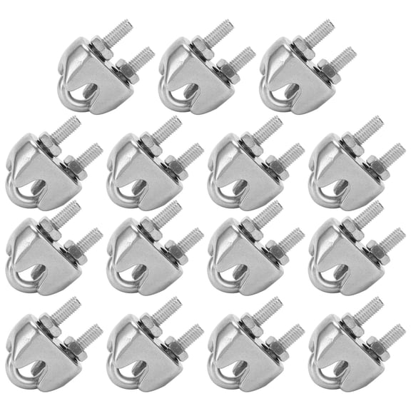Stainless Steel Wire Rope Cable Clip Clamp 1/16 Inch M2 Stainless Steel Wire Rope Cable Clip Clamp U Bolt Saddle Fastener