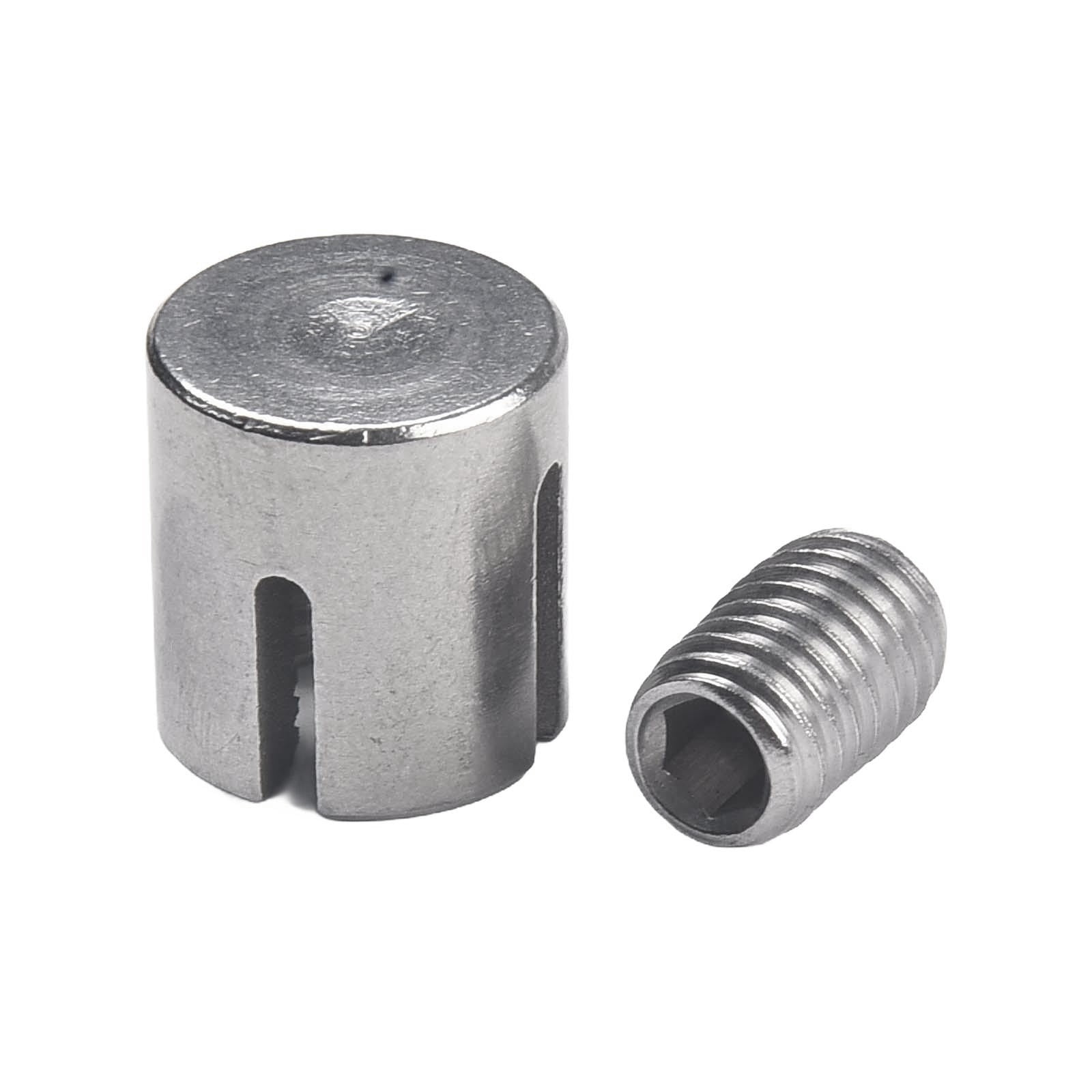 Stainless Steel Cross Cable Clamps – 10 Pack, For 2mm Wire Rope – 90 Degree Railing/Trellis Clips-1086087