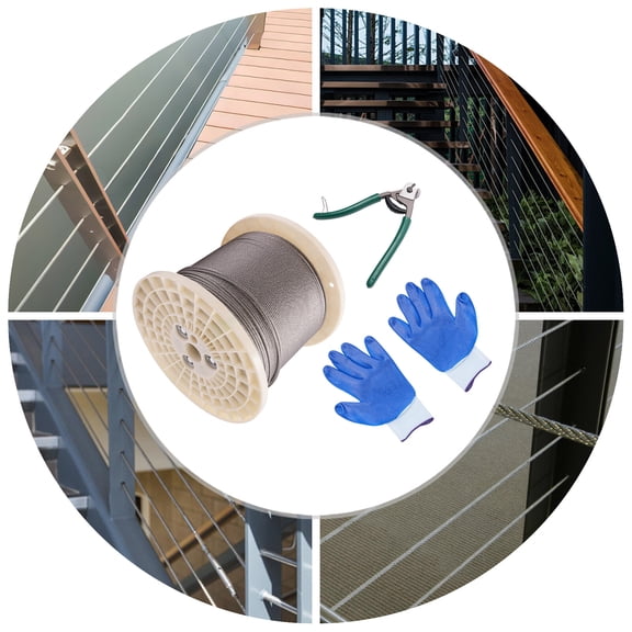 Stainless Steel Wire Rope Deck Railing Cable Braided Stainless Steel Cable