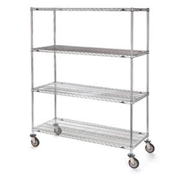Stainless Steel Wire Shelf Trucks - 48 x 24 in. Shelf