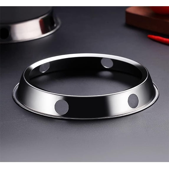 Stainless Steel Wok Ring Holder,Universal Wok Support Ring Stand for Most Woks, Kitchens and Restaurants - Stainless Steel, Large 20cm-24cm, 1PC Silver 10''