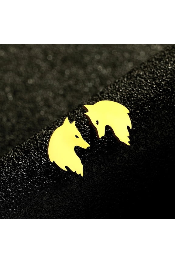 Stainless Steel Wolf Stud Earrings Woodland Earrings Animal Studs Witcher Earrings Party Gifts for Men and Women
