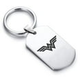 thumbnail image 1 of Stainless Steel Wonder Woman Dog Tag Keychain Circle Ring, 1 of 2