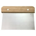 thumbnail image 1 of Stainless Steel Wooden Handle Dough Cutter, Multi-Functional Cake Cream Scraper, Household Sausage Flour Cutting Tool, Durable Cake Bread Cutting Tool Kitchen Accessories, 1Pc(Silver,5.9x4.1"), 1 of 9