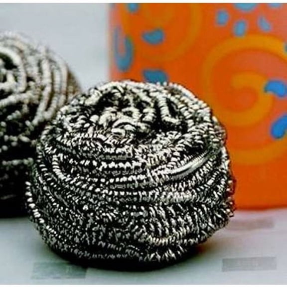 Stainless Steel Wool Cleaning Scrubbies Won't Scratch or Rust, Pack of 12