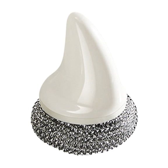 Stainless Steel Wool Scrubber with Plastic Handle,Scrubbing Scouring Pad,Multifunctional Metal Scrubber,Stainless Steel Scrubber for Kitchens, Bathroom and Kitchen Pots, Pans, Sink,(White)