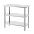 thumbnail image 1 of Stainless Steel Work Table 18x36x34 Inch Commercial Kitchen Prep Table, Heavy Duty Metal Workstation with 2 Adjustable Shelves for Home, Garage, BBQ, 1 of 7