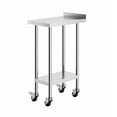 thumbnail image 1 of Stainless Steel Work Table 24x15x40 Inch, Commercial Prep Table with Casters, 1 of 7