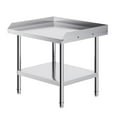 thumbnail image 1 of Stainless Steel Work Table 24x28x26 Inch - 3-Sided Backsplash Heavy Duty Prep Table for Restaurant Kitchen, Hotel, Home with Adjustable Shelves, 1 of 6