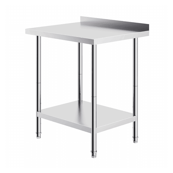 Stainless Steel Work Table 24x30x36 Inch, Commercial Prep Table Heavy Duty, Adjustable Height Metal Workstation for Kitchen, Restaurant, Hotel