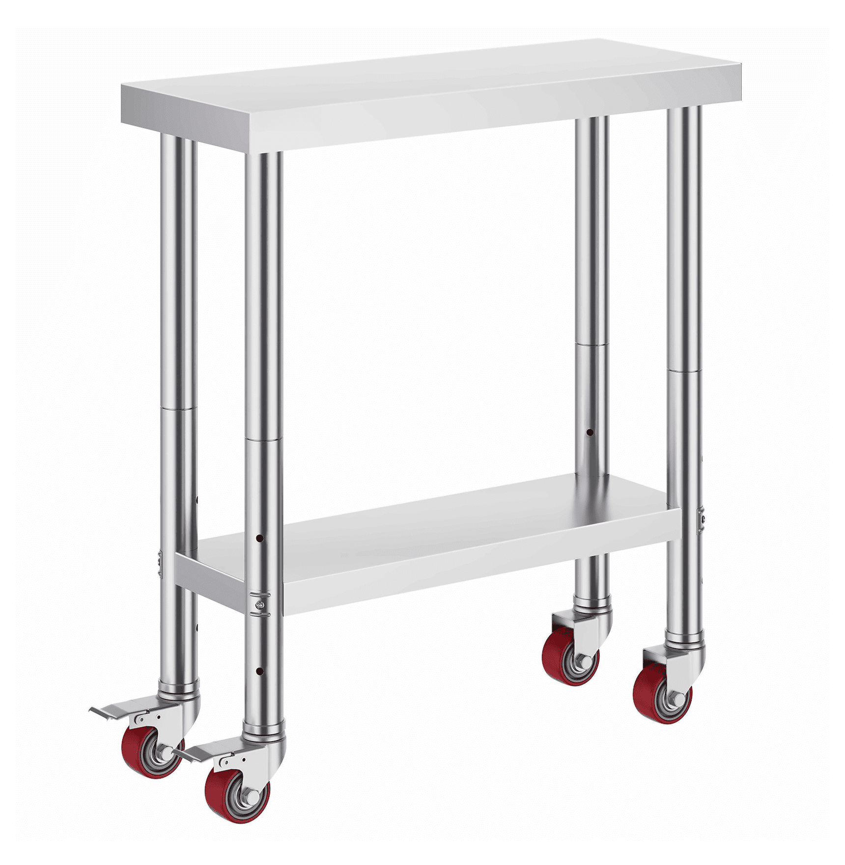 Stainless Steel Work Table 30x18x34 Inch, Adjustable 3-Tier Shelf ...