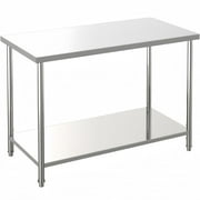 Stainless Steel Work Table, 36x24 Inch/48x24 Inch/60x24 Inch Heavy Duty Food Prep Worktable with Adjustable Undershelf for Commercial Kitchen Restaurant