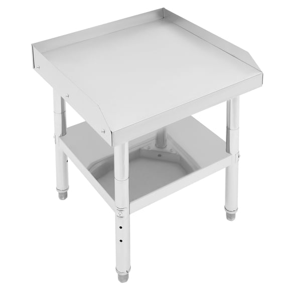 Stainless Steel Work Table for Prep & Work with Backsplash and Sidesplash Sliver Kitchen Commercial Metal Table Workbench for Restaurant Home Hotel Garages (24 * 24 * 24-25 in)