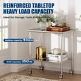 thumbnail image 1 of Stainless Steel Work Table with Wheels, 24x36 Inch NSF Kitchen Prep Table with Adjustable Undershelf for Commercial Restaurant, Garage, Outdoor BBQ, 1 of 7