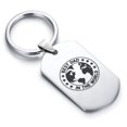thumbnail image 1 of Stainless Steel World's Best Dad Dog Tag Keychain Circle Ring, 1 of 2