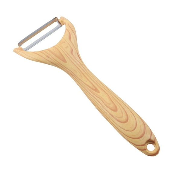 Stainless Steel Y-Shaped Potato Peelers with Ultra Sharp Blades, Heavy-Duty Fruit Peeler with Comfort Real Wood Handle, 10X Durable Vegetable Peeler, No Rust (Khaki)