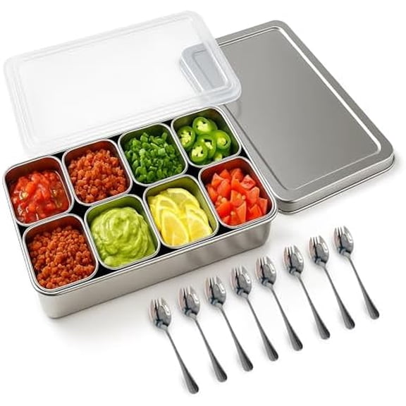Stainless Steel Yakumi Pan, Yakumi Pans, Yakumi Mise En Place, Mise En Place Containers, Japanese Food Container, Spice Box Indian Masala Dabba, Stainless Steel Condiment Containers
