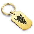 thumbnail image 1 of Stainless Steel Year of the Horse Zodiac Dog Tag Keychain Circle Ring, 1 of 2