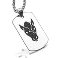 thumbnail image 1 of Stainless Steel Year of the Horse Zodiac Dog Tag Pendant Necklace, 1 of 3