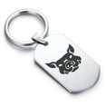 thumbnail image 1 of Stainless Steel Year of the Pig Zodiac Dog Tag Keychain Circle Ring, 1 of 2