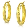 thumbnail image 1 of Stainless Steel Yellow Gold-Tone Classic Hoop Earrings, 1 of 1