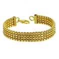 thumbnail image 1 of Stainless Steel Yellow Gold-Tone Men's Link Chain Bracelet, 8.75", 1 of 2