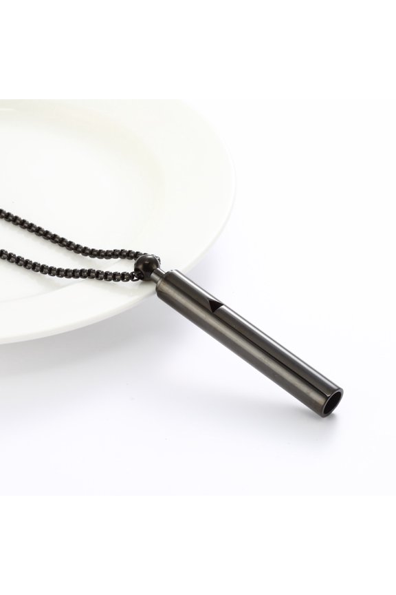Stainless Steel Yoga Mindfulness Pendant Necklace Trendy Anxiety Medal Stress Panic Attack Meditation Gift