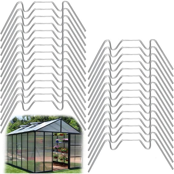 Stainless Steel Z Overlap Greenhouse Glass Clips - 100Pcs Glazing Panel Fixing Clips, Rust Resistant And Durable