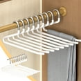 thumbnail image 1 of Stainless Steel Z-Shaped Non-Slip Trouser Hangers 10 Pack, No Marking Wardrobe Pants Rack, Strong Load Bearing Space Saving Clips for Jeans Trousers Skirts Clothes, 1 of 6