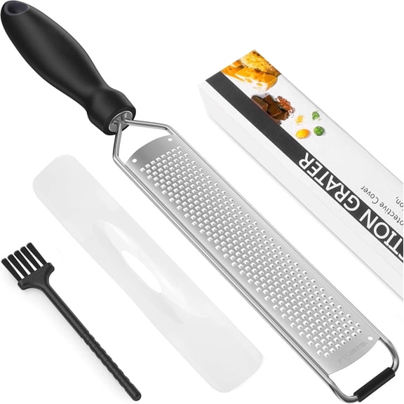 IRuiYinGo Stainless Steel Zester Grater Kitchen Tool for Lemon, Cheese, Citrus, Spices, Ginger, Garlic