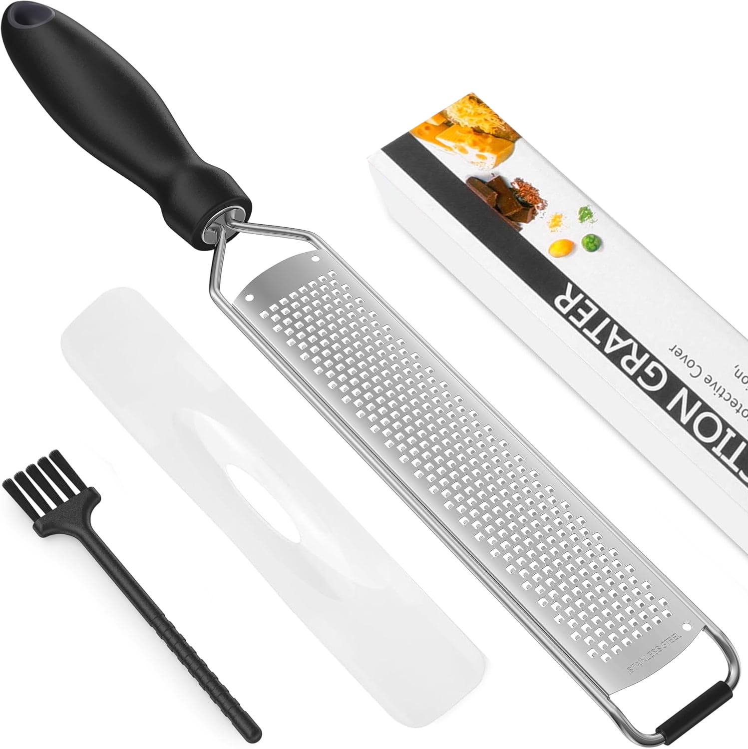 Stainless Steel Zester Grater Kitchen Tool for Lemon, Cheese, Citrus, Spices, Ginger, Garlic